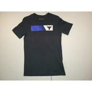 Under‎ Armour The Rock Brahma Bull Heatgear Black Blue Mens Size Small
